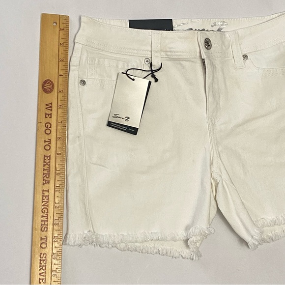 SEVEN 7 Womens White Denim 5 Pocket Shorts Size 8 - Picture 12 of 12